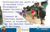 Participación por parte de la Sociedad Civil Nicaragüense Examen Periódico Universal (EPU) del Consejo de Naciones Unidas sobre la Situación de los Derechos.
