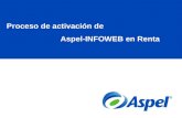 Proceso de activación de Aspel-INFOWEB en Renta. Una vez instalado cualquier sistema, ir a Archivos  Infoweb  Configuración de mis Sitios.