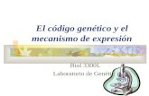 El código genético y el mecanismo de expresión Biol 3300L Laboratorio de Genética.