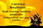 Carmen Boullosa: Son vacas, somos puercos filibusteros del mar Caribe.