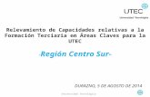 - Región Centro Sur- Relevamiento de Capacidades relativas a la Formación Terciaria en Áreas Claves para la UTEC - Región Centro Sur- D URAZNO, 5 DE A.