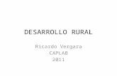 DESARROLLO RURAL Ricardo Vergara CAPLAB 2011. Las sociedades tradicionales En la antigüedad los imperios se hacía más ricos, más grandes pero no más desarrollados.