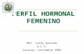 PERFIL HORMONAL FEMENINO MSc. Leidy Quevedo U.C.V. Caracas, noviembre 2005.