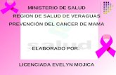 MINISTERIO DE SALUD REGION DE SALUD DE VERAGUAS PREVENCIÓN DEL CANCER DE MAMA ELABORADO POR: LICENCIADA EVELYN MOJICA.