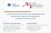 «La IAS 32 y los nuevos criterios de contabilización de las aportaciones al capital de las cooperativas. Un análisis contable y jurídico» Ana Maria Alves.