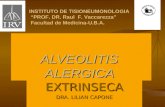 ALVEOLITIS ALERGICA INSTITUTO DE TISIONEUMONOLOGIA “PROF. DR. Raul F. Vaccarezza” Facultad de Medicina-U.B.A. EXTRINSECA DRA. LILIAN CAPONE.