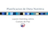Planificacion de Dieta Nutritiva Lauren Deimling Johns Cuerpo de Paz.