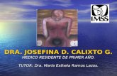 DRA. JOSEFINA D. CALIXTO G. MEDICO RESIDENTE DE PRIMER AÑO. TUTOR: Dra. María Esthela Ramos Lazos.