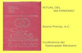 RITUAL DEL MATRIMONIO Buena Prensa, A.C. Conferencia del Episcopado Mexicano.