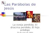 Las Parábolas de Jesús La oveja perdida; El dracma perdido; El hijo pródigo 20 de julio de 2005.