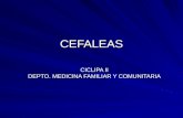 CEFALEAS CICLIPA II DEPTO. MEDICINA FAMILIAR Y COMUNITARIA.