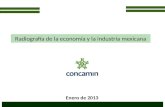 1 Radiografía de la economía y la industria mexicana Enero de 2013.