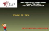 1 UNIVERSIDAD ALAS PERUANAS FILIAL AREQUIPA ESCUELA DE EDUCACION JORGE MANUEL LUQUE CRUZ TALLER DE TESIS.