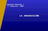 DERECHO PROCESAL I 1° Semestre. 2003 LA JURISDICCIÓN.