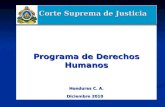 Corte Suprema de Justicia Programa de Derechos Humanos Honduras C. A. Diciembre 2010.