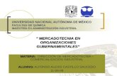 UNIVERSIDAD NACIONAL AUTÓNOMA DE MÉXICO FACULTAD DE QUÍMICA MAESTRÍA EN ADMINISTRACIÓN INDUSTRIAL MATERIA: MATERIA: DIRECCIÓN DE MERCADOTECNIA – COMERCIALIZACIÓN.