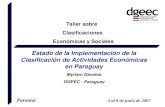 Taller sobre Clasificaciones Económicas y Sociales 4 al 8 de junio de 2007 Panamá Estado de la Implementación de la Clasificación de Actividades Económicas.