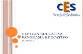 GESTIÓN EDUCATIVA PANORAMA EDUCATIVO MODULO 1. L A EDUCACIÓN PÚBLICA Y PRIVADA EN EL MUNDO.