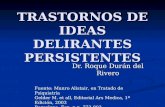 TRASTORNOS DE IDEAS DELIRANTES PERSISTENTES Dr. Roque Durán del Rivero Fuente: Munro Alistair, en Tratado de Psiquiatría Gelder M. et all, Editorial Ars.