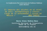El impacto del alcohol en el nivel de país: epidemiología y costos: Carga de la enfermedad y costos en México / WHO CHOICE María Elena Medina-Mora Instituto.