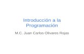 Introducción a la Programación M.C. Juan Carlos Olivares Rojas.