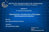 INSTITUTO TECNOLOGICO DE CHIHUAHUA División de Estudios de Posgrado e Investigación “ Biosensores: Introduccion y Principios Electroquimicos basicos” Alumno: