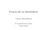 Física de la Atmósfera Tema: Microfísica 2º Cuatrimestre 2010 Paola Salio.
