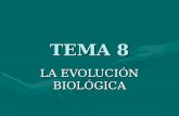 TEMA 8 LA EVOLUCIÓN BIOLÓGICA. 1.Teorías preevolutivas Teorías preevolutivasTeorías preevolutivas 2.Historia del evolucionismo: Lamarckismo y Darwinismo.