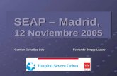 SEAP – Madrid, 12 Noviembre 2005 Carmen González LoisFernando Burgos Lázaro.