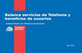Balance servicios de Telefonía y beneficios de usuarios Nov 2014 Subsecretaria de Telecomunicaciones.