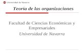 Teoría de las organizaciones Facultad de Ciencias Económicas y Empresariales Universidad de Navarra.