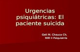 Urgencias psiquiátricas: El paciente suicida Geli M. Chauca Ch. MIR II Psiquiatría.