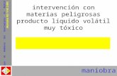 Cuerpo de Bomberos del Ayuntamiento de Madrid Maniobra RQ 11/02 2.005 intervención con materias peligrosas producto líquido volátil muy tóxico maniobra.