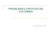 PROBLEMAS CRITICOS DE COLOMBIA Juan Carlos Quintero Velez.