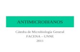 ANTIMICROBIANOS Cátedra de Microbiología General FACENA – UNNE 2011.