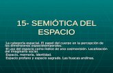 15- SEMIÓTICA DEL ESPACIO - La categoría espacial. El papel del cuerpo en la percepción de las dimensiones espaciotemporales. - El uso del espacio como.
