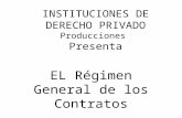 INSTITUCIONES DE DERECHO PRIVADO Producciones Presenta EL Régimen General de los Contratos.