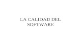 LA CALIDAD DEL SOFTWARE. Administración de la calidad del Software Se refiere a lograr un nivel de calidad requerido en el producto de software Involucra.
