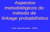 1 Aspectos metodológicos do método de linkage probabilístico Carla Jorge Machado - UFMG.