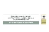 RELATÓRIO DE AVALIAÇÃO INTERNA ÁREA DE INCIDÊNCIA: ESTRUTURAS INTERMÉDIAS DEPARTAMENTOS 2012/2013.