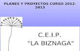 PLANES Y PROYECTOS CURSO 2012-2013 C.E.I.P. "LA BIZNAGA"