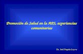 Promoción de Salud en la APS, experiencias comunitarias Dr. Joel Pagola Leyva.