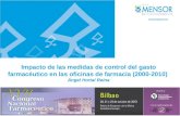 Impacto de las medidas de control del gasto farmacéutico en las oficinas de farmacia (2000-2010) Ángel Hortal Reina .
