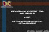 SISTEMA PROCESAL ACUSATORIO Y ORAL: BASES Y PRINCIPIOS UNIDAD I ANTECEDENTES Y FUNDAMENTOS DEL SISTEMA ACUSATORIO.