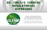 ED /2013/5 CUENTAS REGULATORIAS DIFERIDAS. Grupo Latinoamericano de Emisores de Normas de Información Financeira - GLENIF Antecedentes del Proyecto En.