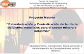 1 Abastecimiento, Distribución, Representación y Administración de Consignaciones para la Minería. Proyecto Matmin Estandarización y Centralización de.