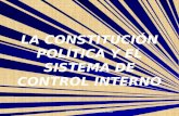 LA CONSTITUCIÓN POLÍTICA Y EL SISTEMA DE CONTROL INTERNO CAMARA DE REPRESENTANTES.