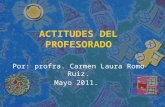 ACTITUDES DEL PROFESORADO Por: profra. Carmen Laura Romo Ruiz. Mayo 2011.