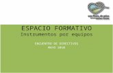 ESPACIO FORMATIVO Instrumentos por equipos ENCUENTRO DE DIRECTIVOS MAYO 2010.