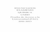 Enunciados Examenes Quimica Selectividad PAU UNED 2011-2013